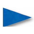 Blue Vinyl Bike Pennant Flag Only w/ Pole Sleeve